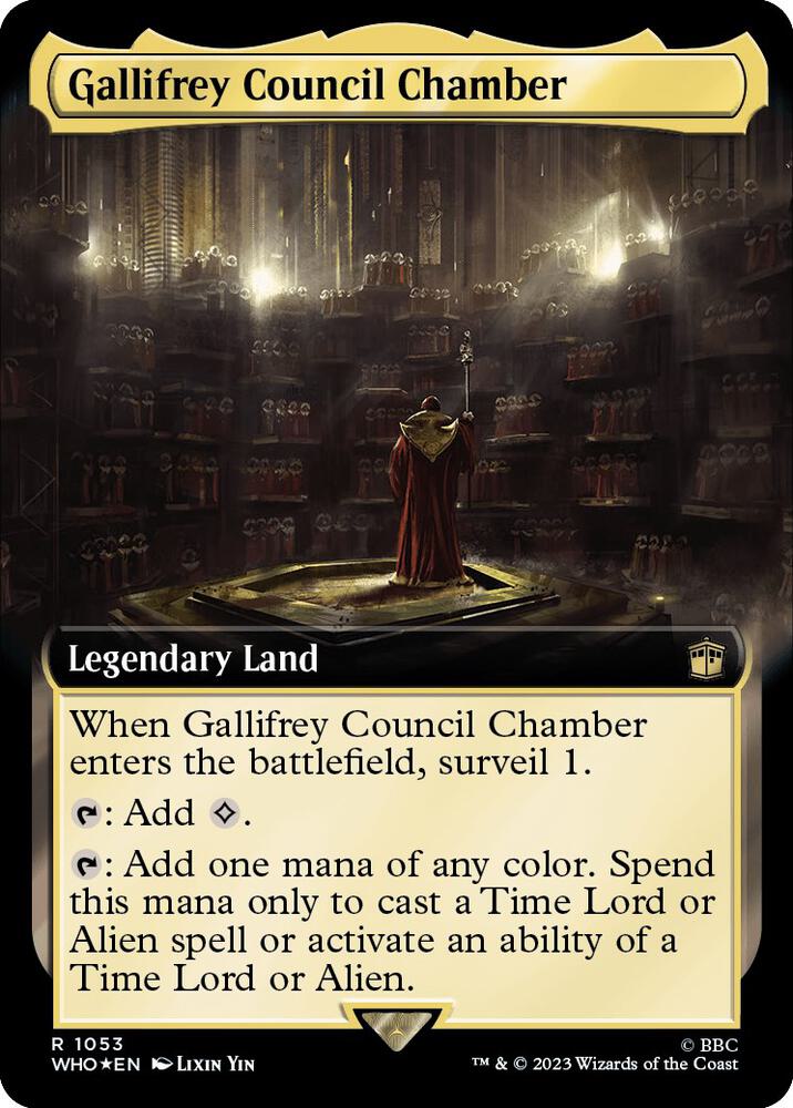 Gallifrey Council Chamber (Extended Art) (Surge Foil) (1053) [Doctor Who] [Extended Art]