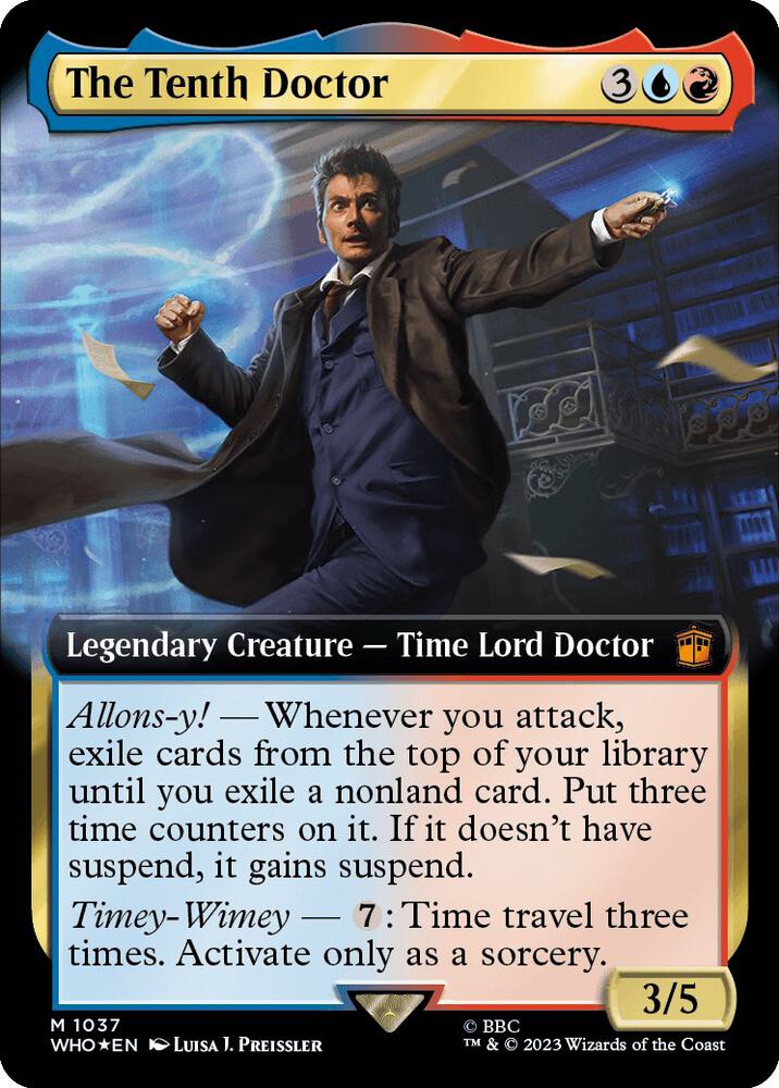 The Tenth Doctor (Extended Art) (Surge Foil) (1037) [Doctor Who] [Extended Art]