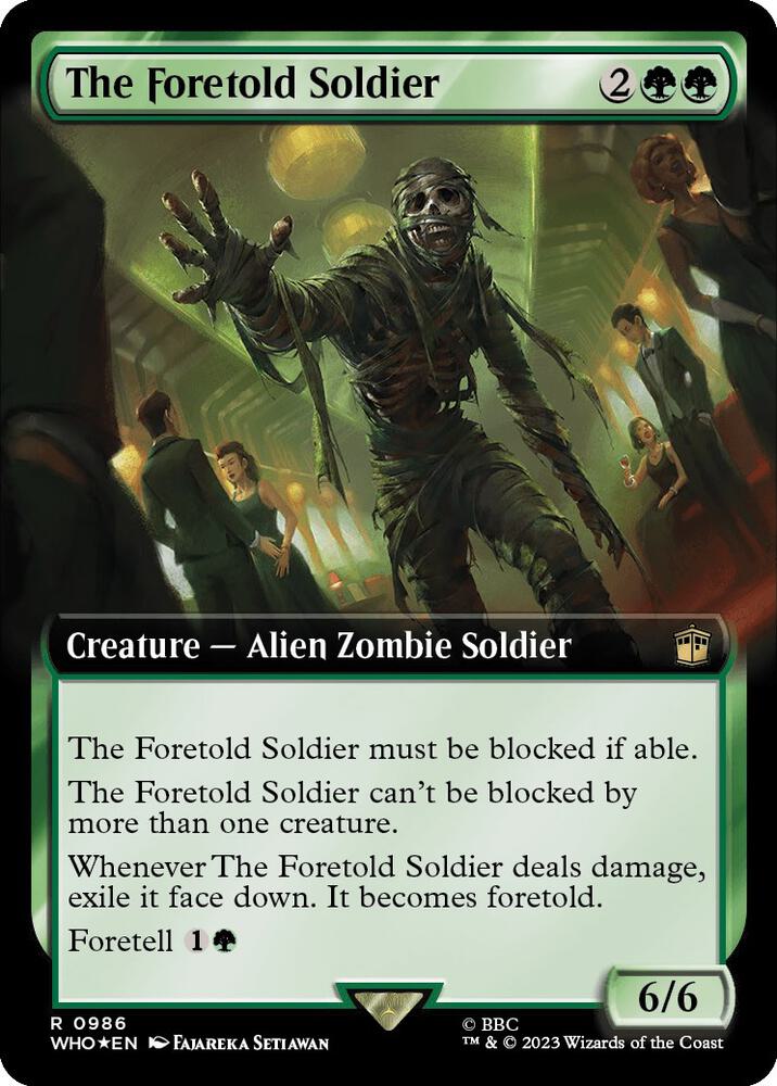 The Foretold Soldier (Extended Art) (Surge Foil) (986) [Doctor Who] [Extended Art]
