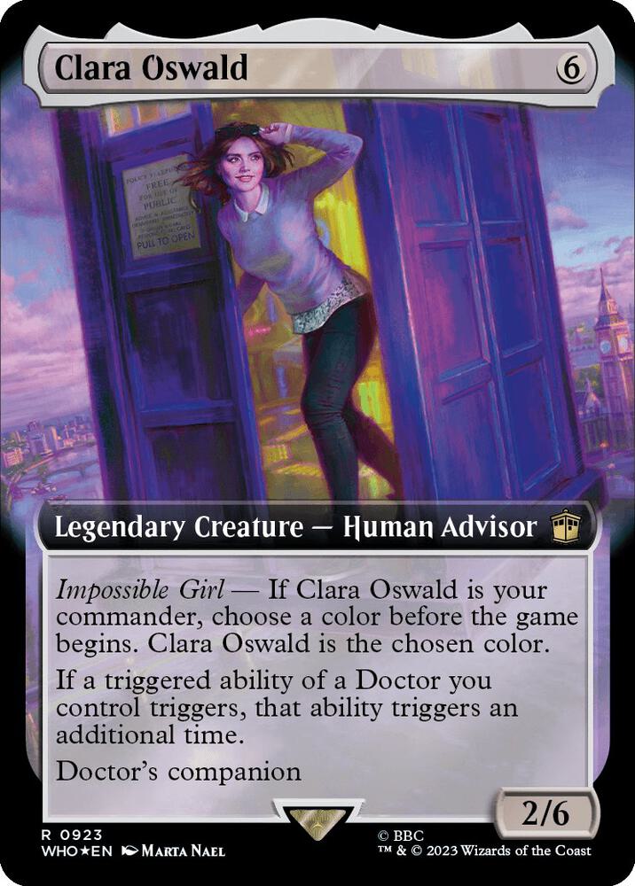 Clara Oswald (Extended Art) (Surge Foil) (923) [Doctor Who] [Extended Art]