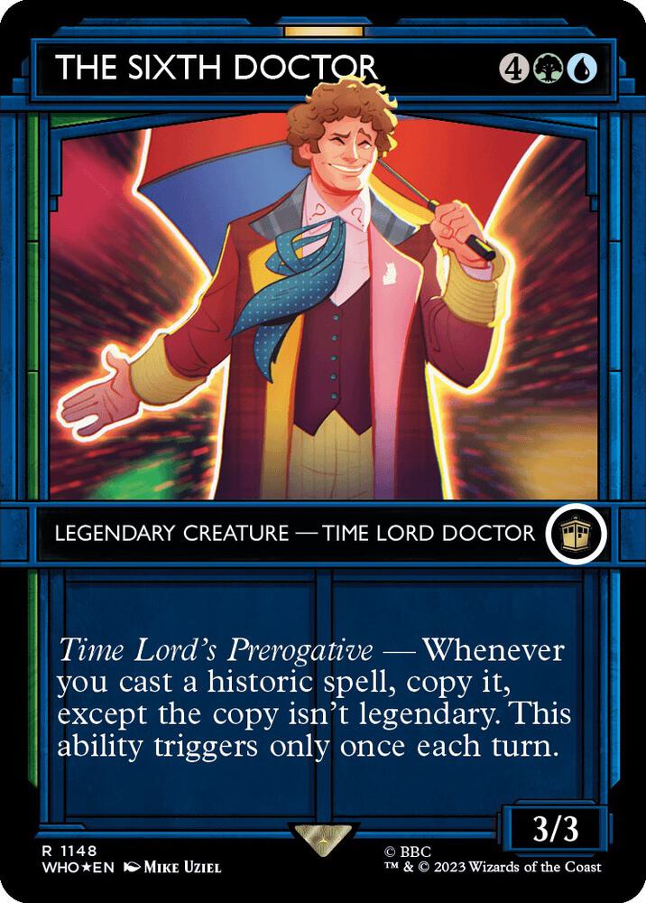 The Sixth Doctor (Showcase) (Surge Foil) (1148) [Doctor Who] [Showcase, Borderless]