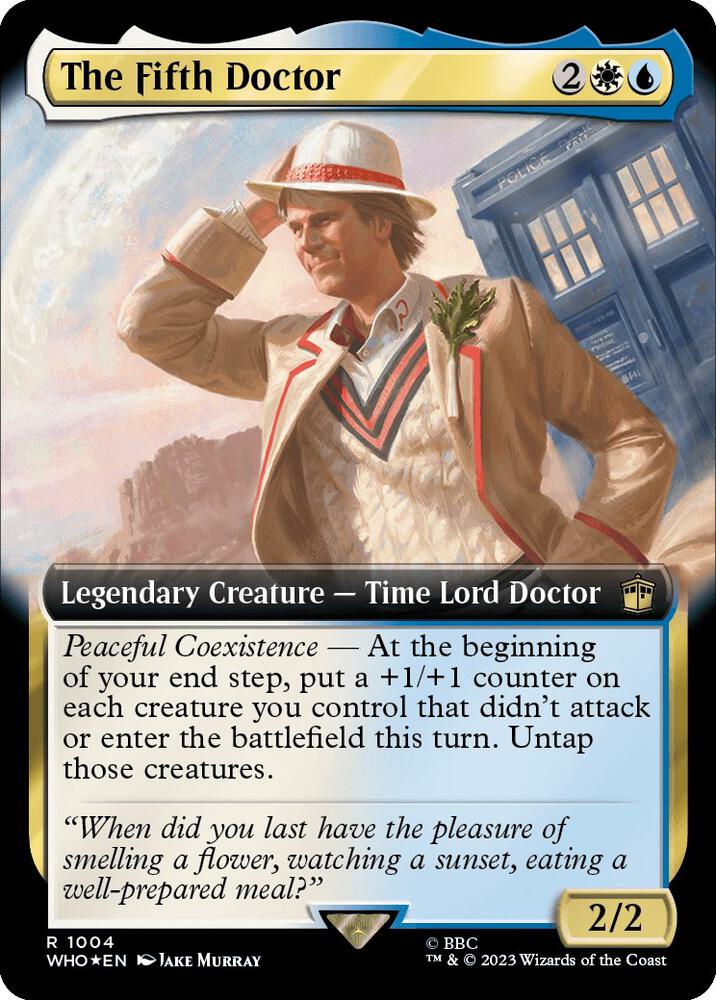 The Fifth Doctor (Extended Art) (Surge Foil) (1004) [Doctor Who] [Extended Art]