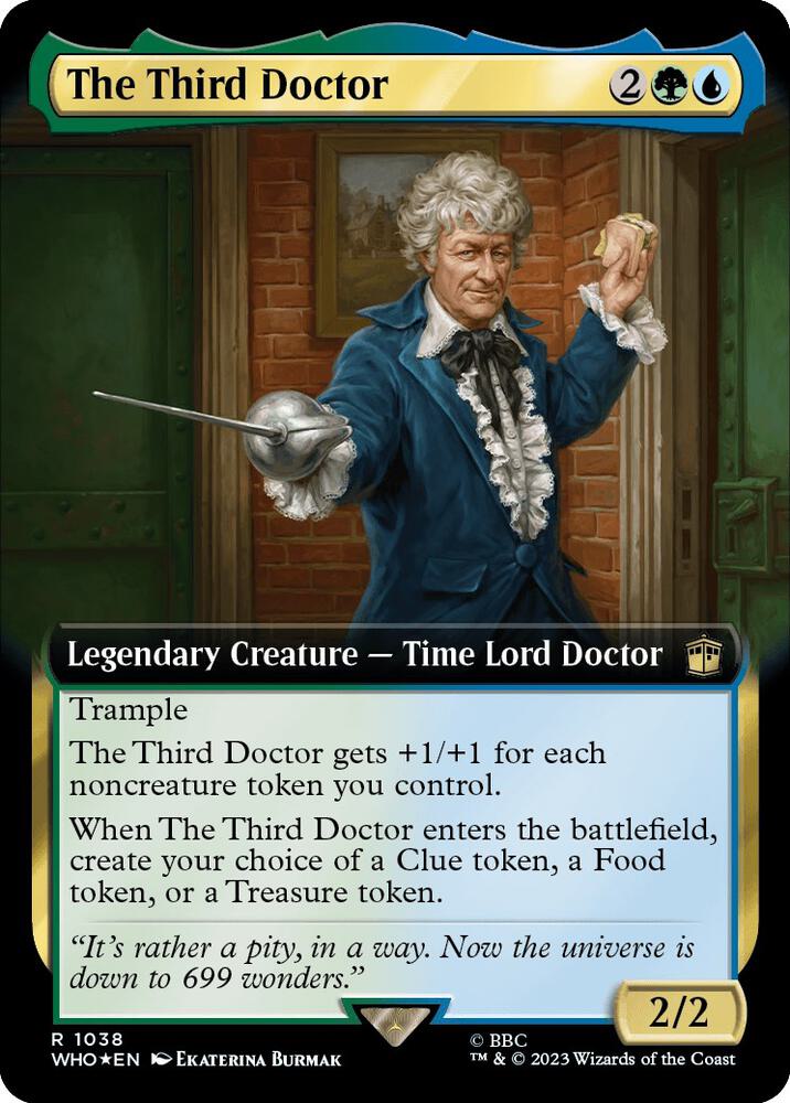 The Third Doctor (Extended Art) (Surge Foil) (1038) [Doctor Who] [Extended Art]