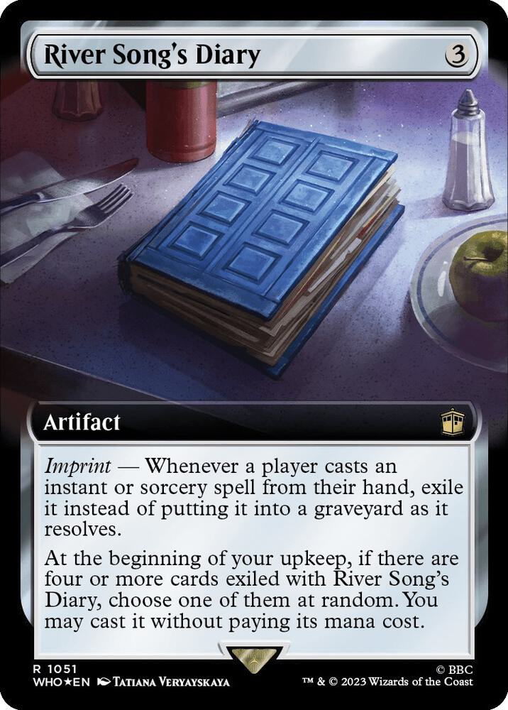 River Song's Diary (Extended Art) (Surge Foil) (1051) [Doctor Who] [Extended Art]
