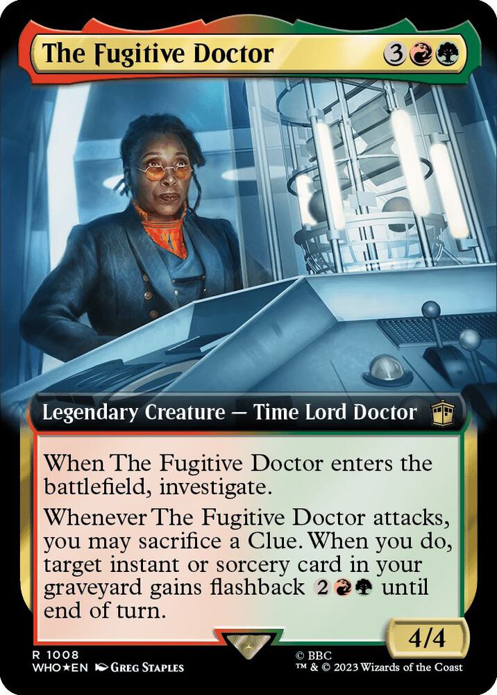 The Fugitive Doctor (Extended Art) (Surge Foil) (1008) [Doctor Who] [Extended Art]