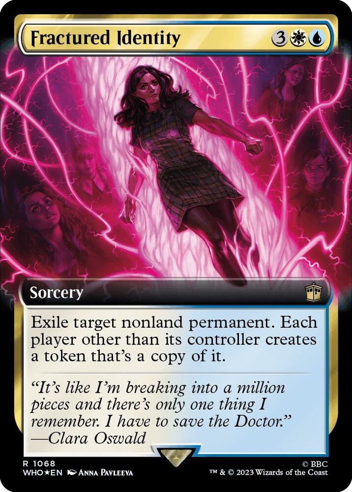 Fractured Identity (Extended Art) (Surge Foil) (1068) [Doctor Who] [Extended Art]