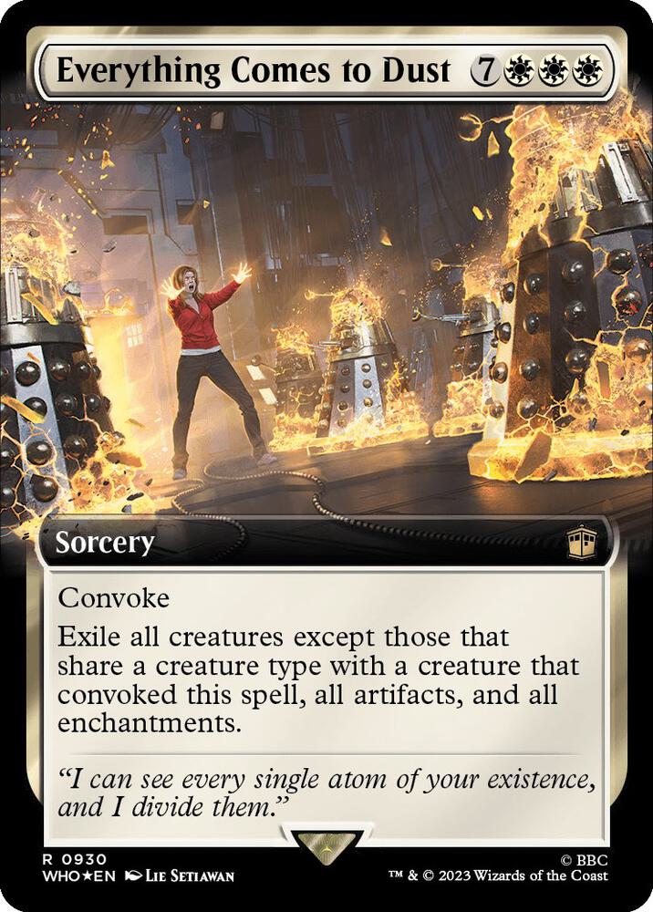 Everything Comes to Dust (Extended Art) (Surge Foil) (930) [Doctor Who] [Extended Art]