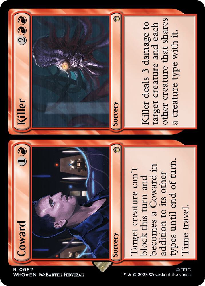 Coward // Killer (Surge Foil) (682) [Doctor Who]