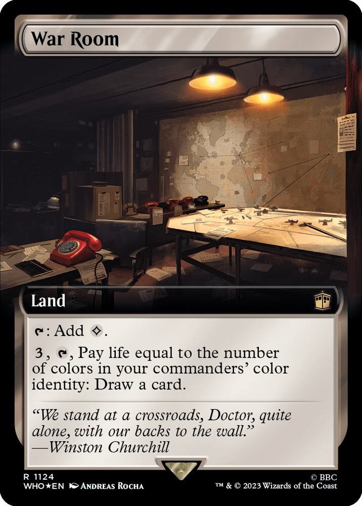 War Room (Extended Art) (Surge Foil) (1124) [Doctor Who] [Extended Art]