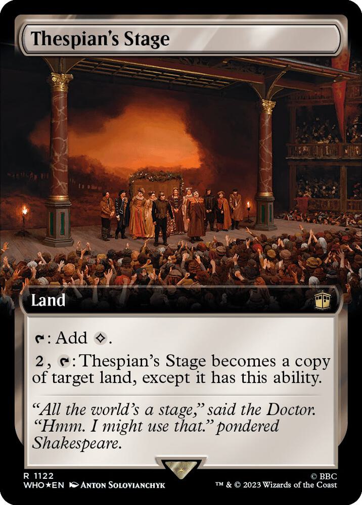 Thespian's Stage (Extended Art) (Surge Foil) (1122) [Doctor Who] [Extended Art]