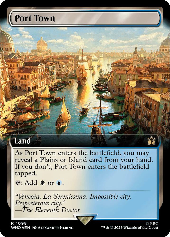 Port Town (Extended Art) (Surge Foil) (1098) [Doctor Who] [Extended Art]