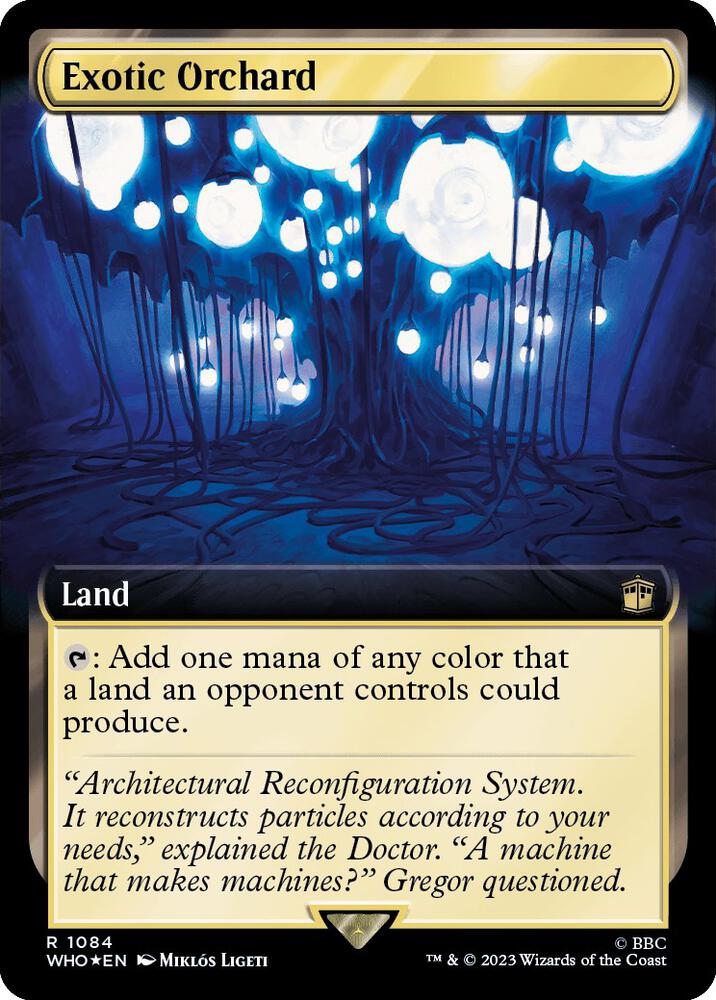 Exotic Orchard (Extended Art) (Surge Foil) (1084) [Doctor Who] [Extended Art]