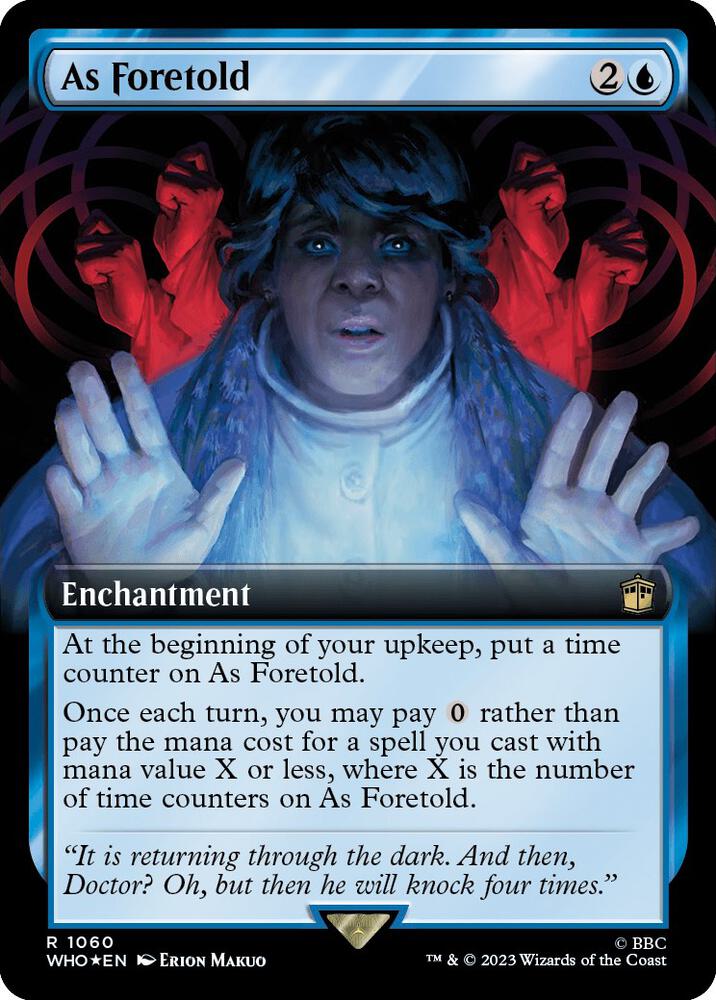 As Foretold (Extended Art) (Surge Foil) (1060) [Doctor Who] [Extended Art]