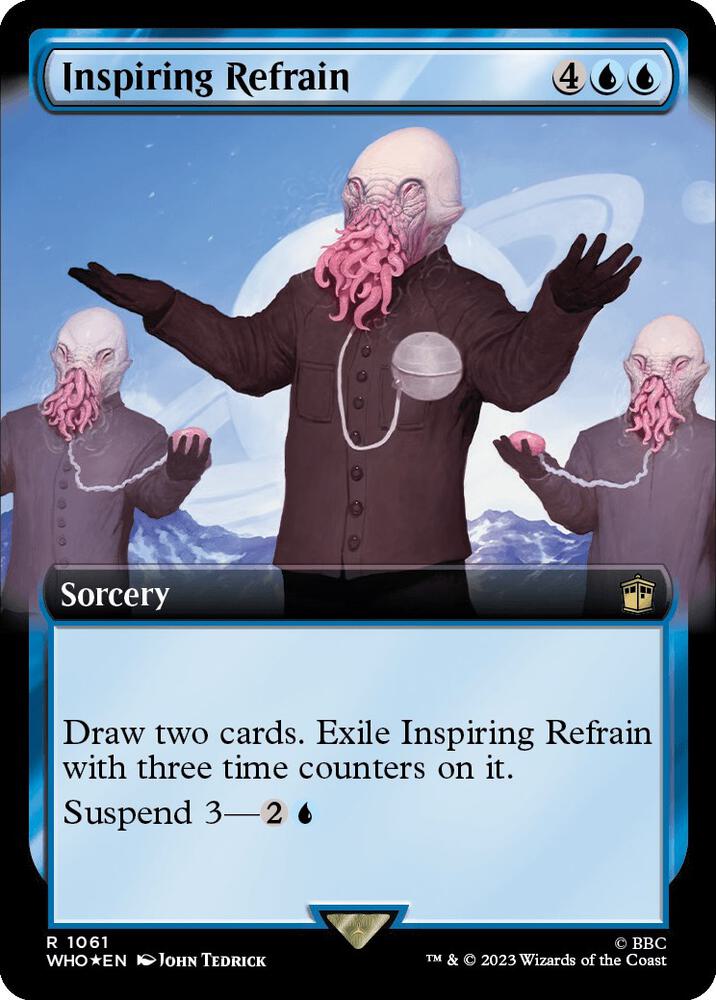 Inspiring Refrain (Extended Art) (Surge Foil) (1061) [Doctor Who] [Extended Art]