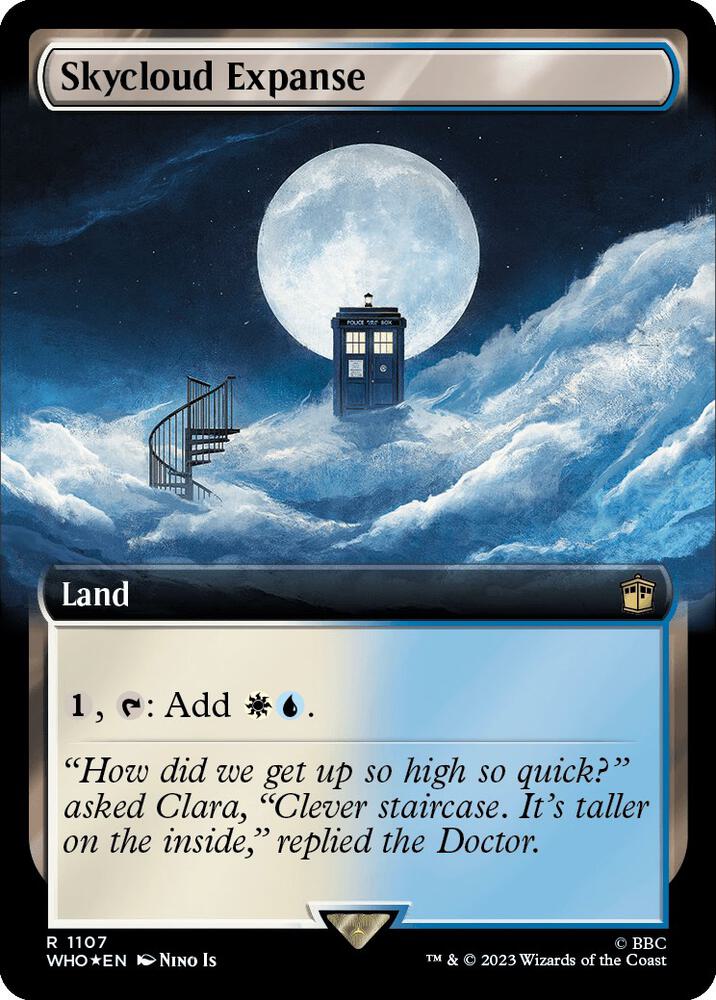 Skycloud Expanse (Extended Art) (Surge Foil) (1107) [Doctor Who] [Extended Art]