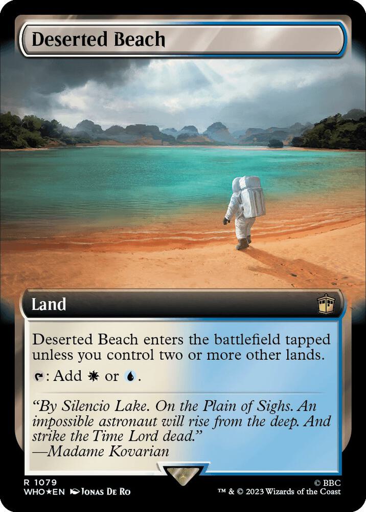 Deserted Beach (Extended Art) (Surge Foil) (1079) [Doctor Who] [Extended Art]