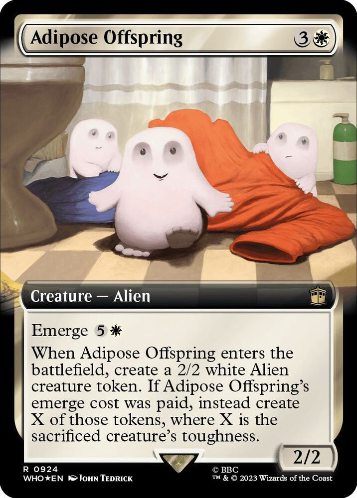 Adipose Offspring (Extended Art) (Surge Foil) (924) [Doctor Who] [Extended Art]