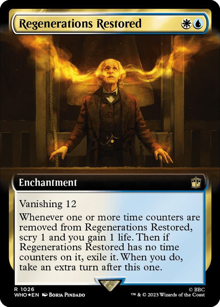 Regenerations Restored (Extended Art) (Surge Foil) (1026) [Doctor Who] [Extended Art]