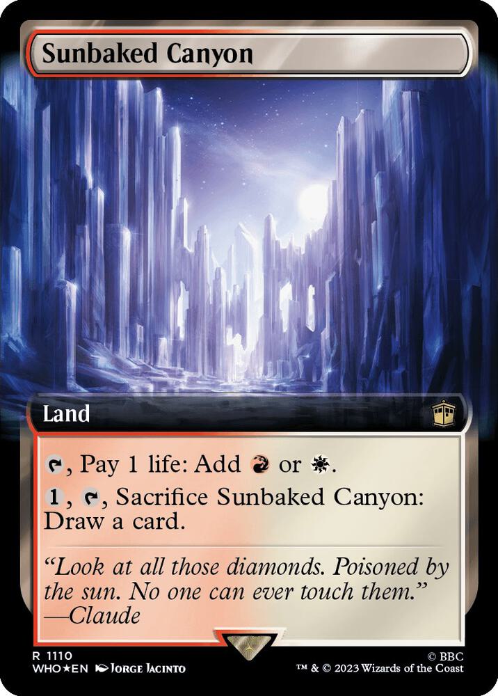 Sunbaked Canyon (Extended Art) (Surge Foil) (1110) [Doctor Who] [Extended Art]