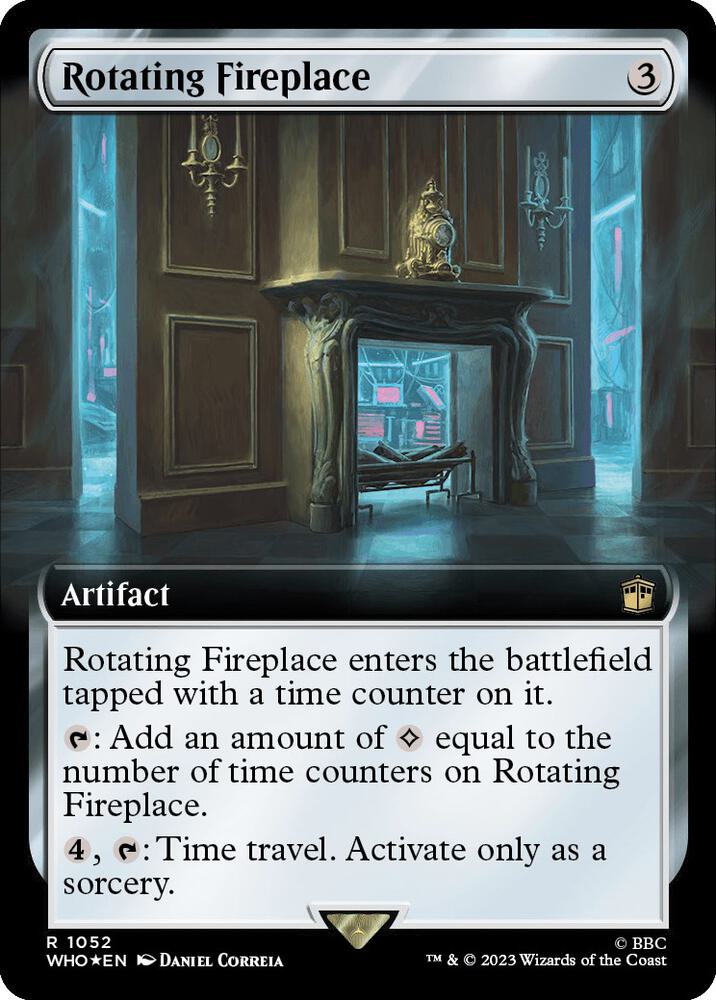 Rotating Fireplace (Extended Art) (Surge Foil) (1052) [Doctor Who] [Extended Art]
