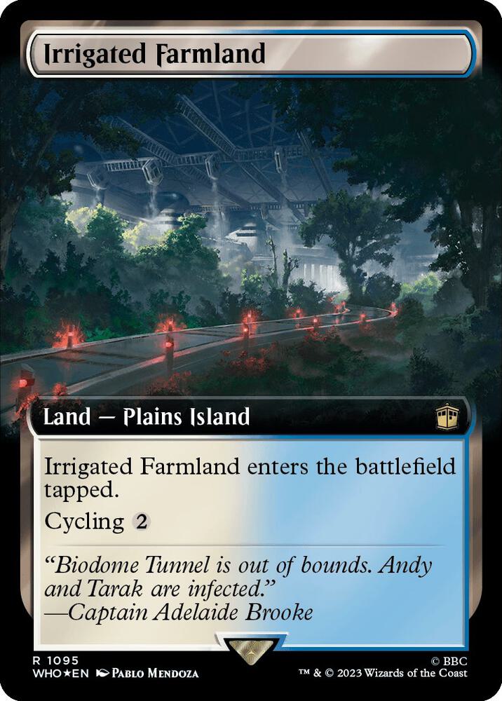 Irrigated Farmland (Extended Art) (Surge Foil) (1095) [Doctor Who] [Extended Art]