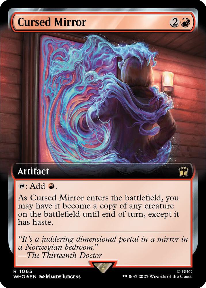Cursed Mirror (Extended Art) (Surge Foil) (1065) [Doctor Who] [Extended Art]