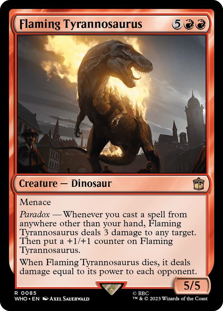Flaming Tyrannosaurus (85) [Doctor Who]