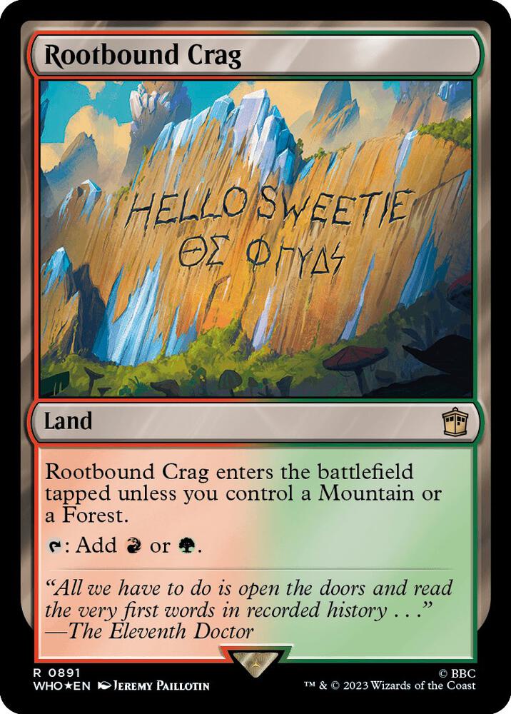 Rootbound Crag (Surge Foil) (891) [Doctor Who]