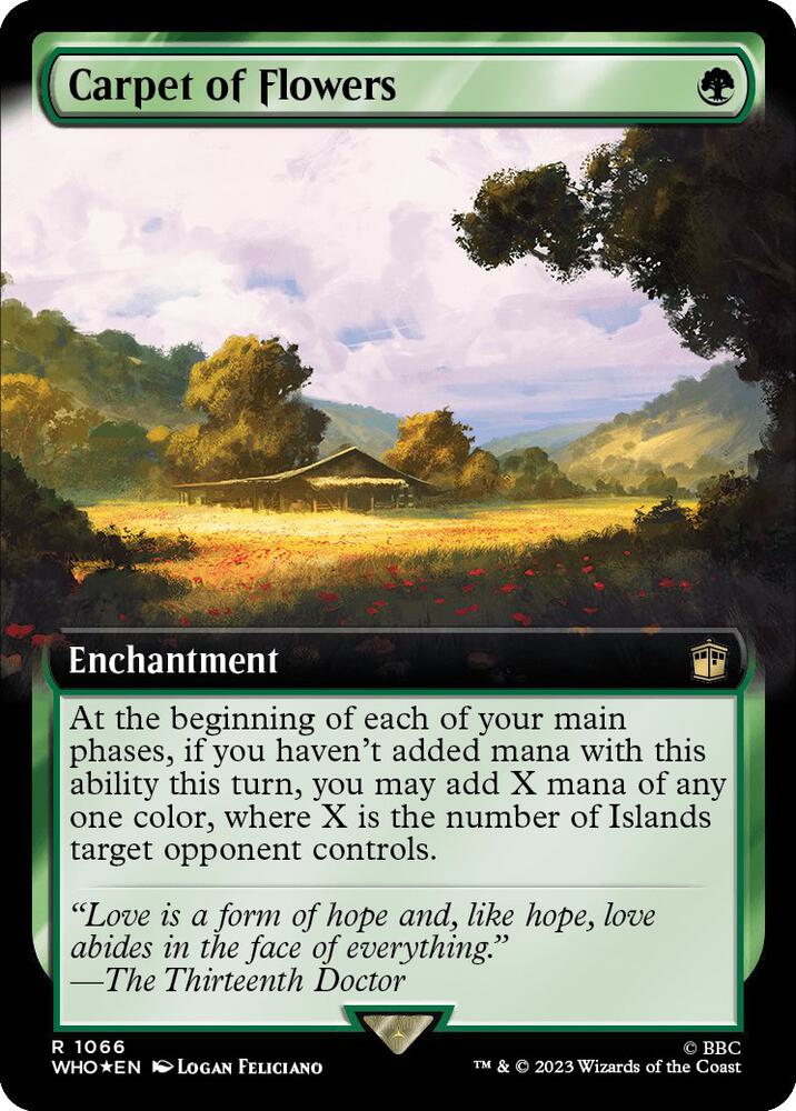 Carpet of Flowers (Extended Art) (Surge Foil) (1066) [Doctor Who] [Extended Art]