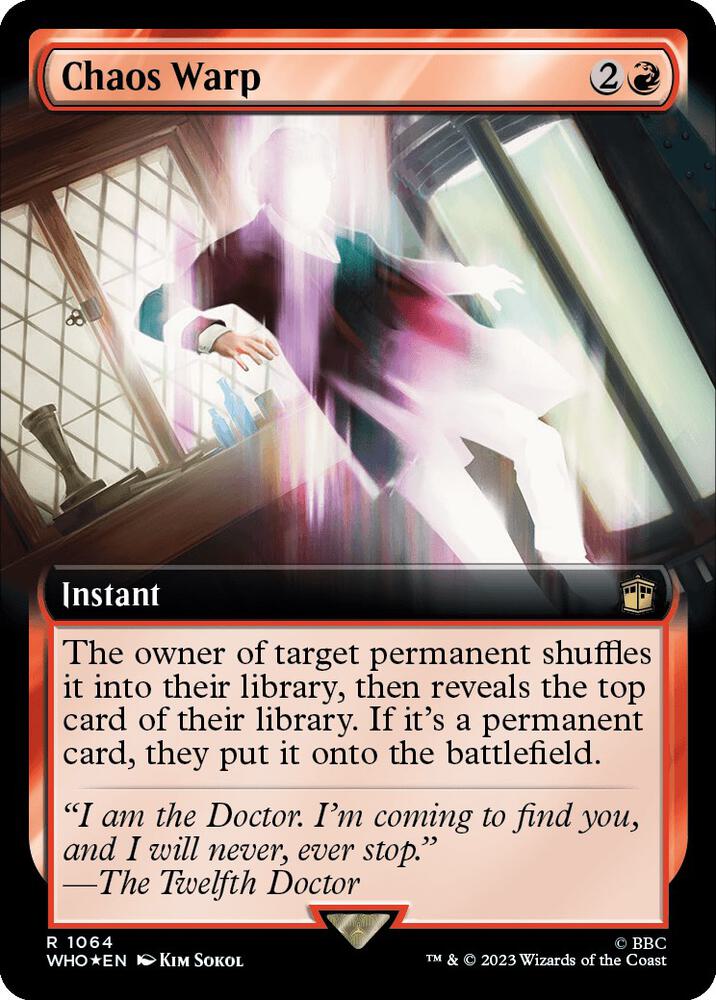 Chaos Warp (Extended Art) (Surge Foil) (1064) [Doctor Who] [Extended Art]