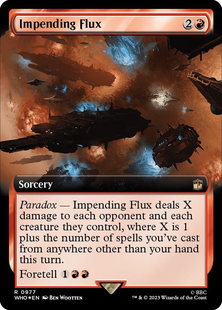 Impending Flux (Extended Art) (Surge Foil) (977) [Doctor Who] [Extended Art]