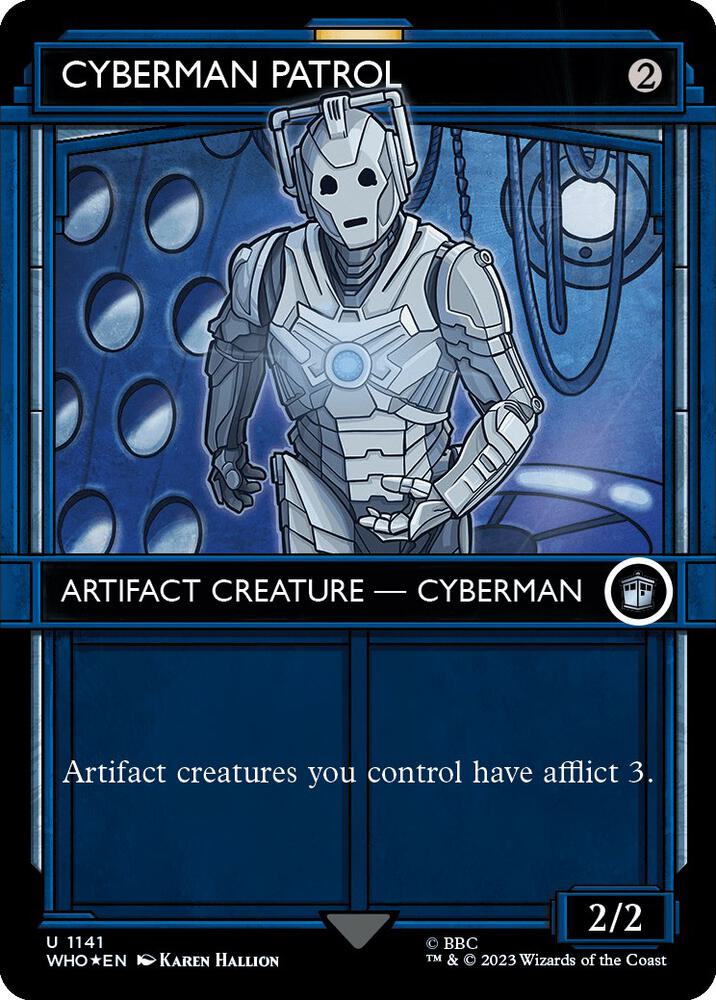 Cyberman Patrol (Showcase) (Surge Foil) (1141) [Doctor Who] [Showcase, Borderless]