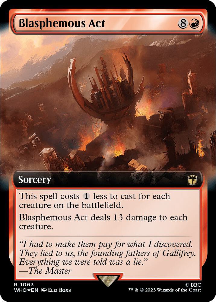 Blasphemous Act (Extended Art) (Surge Foil) (1063) [Doctor Who] [Extended Art]