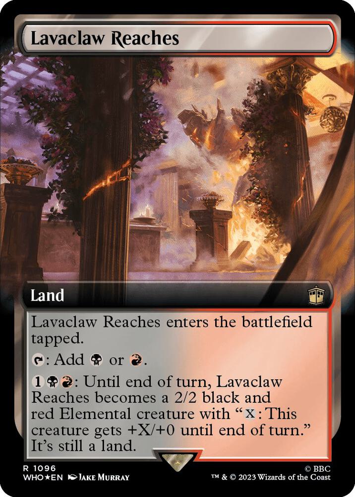 Lavaclaw Reaches (Extended Art) (Surge Foil) (1096) [Doctor Who] [Extended Art]