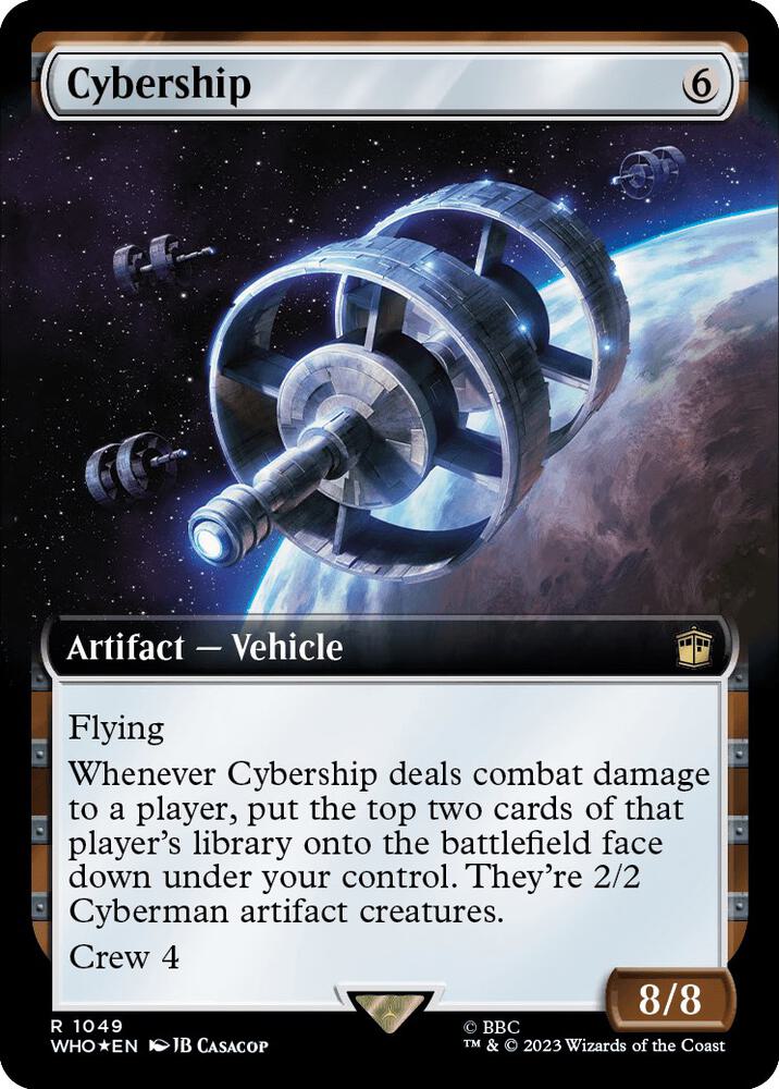 Cybership (Extended Art) (Surge Foil) (1049) [Doctor Who] [Extended Art]