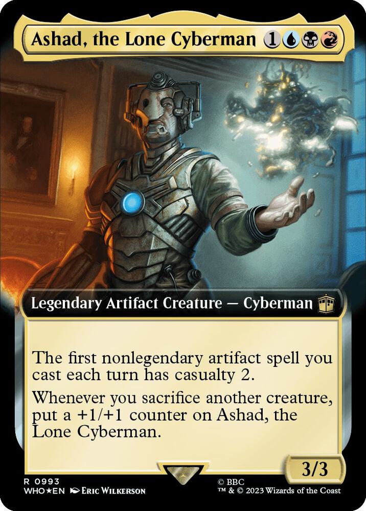 Ashad, the Lone Cyberman (Extended Art) (Surge Foil) (993) [Doctor Who] [Extended Art]