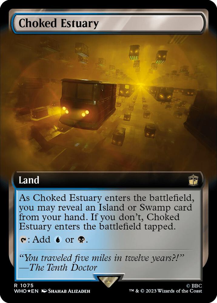 Choked Estuary (Extended Art) (Surge Foil) (1075) [Doctor Who] [Extended Art]