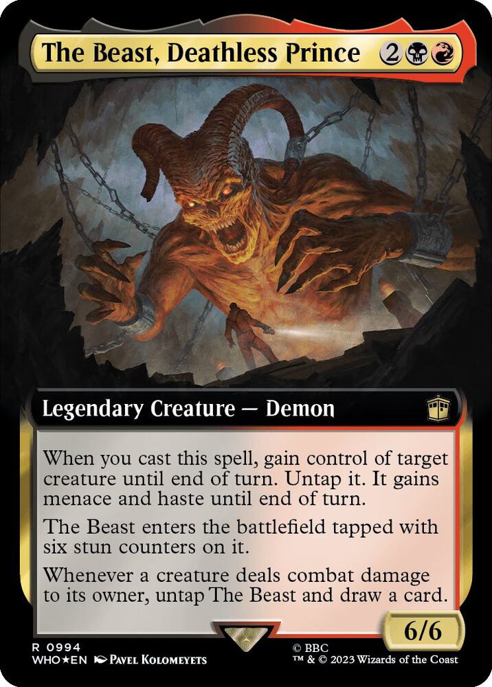 The Beast, Deathless Prince (Extended Art) (Surge Foil) (994) [Doctor Who] [Extended Art]
