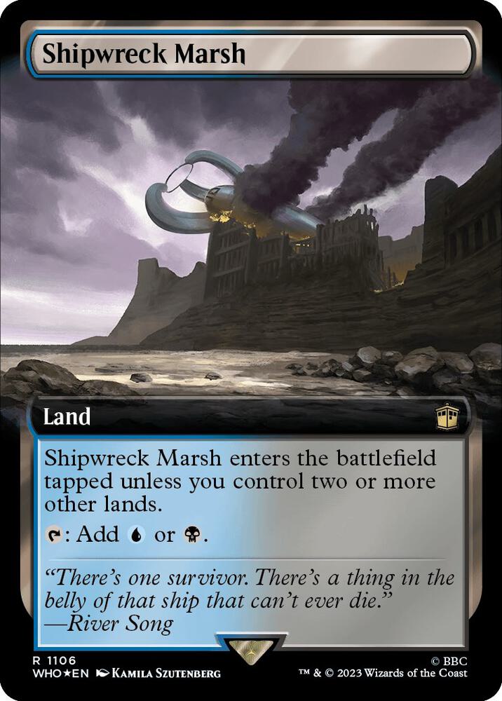 Shipwreck Marsh (Extended Art) (Surge Foil) (1106) [Doctor Who] [Extended Art]