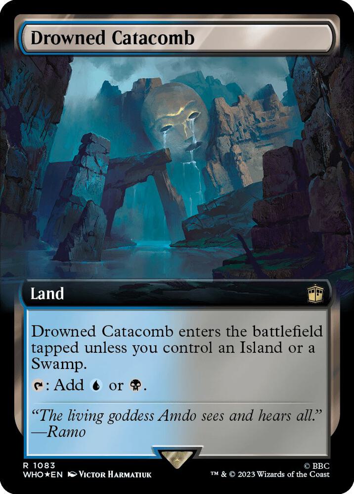 Drowned Catacomb (Extended Art) (Surge Foil) (1083) [Doctor Who] [Extended Art]