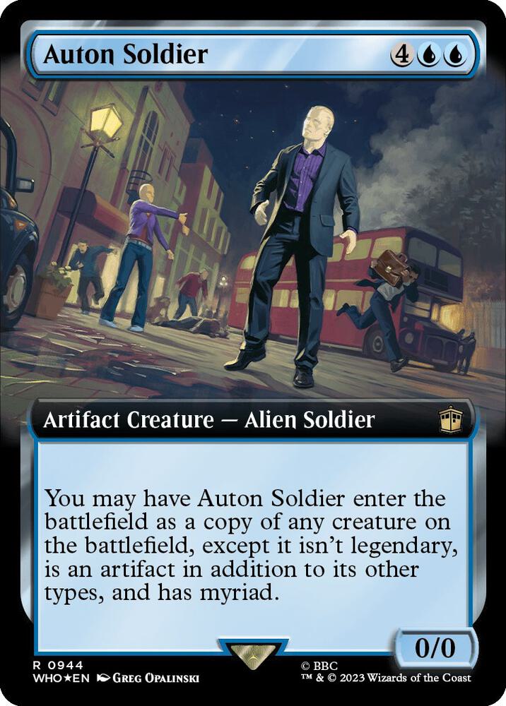 Auton Soldier (Extended Art) (Surge Foil) (944) [Doctor Who] [Extended Art]