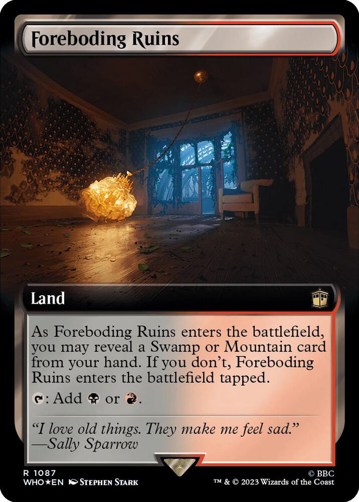 Foreboding Ruins (Extended Art) (Surge Foil) (1087) [Doctor Who] [Extended Art]