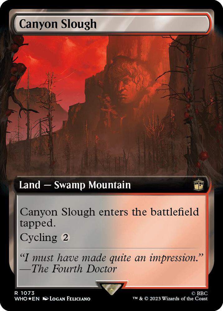 Canyon Slough (Extended Art) (Surge Foil) (1073) [Doctor Who] [Extended Art]