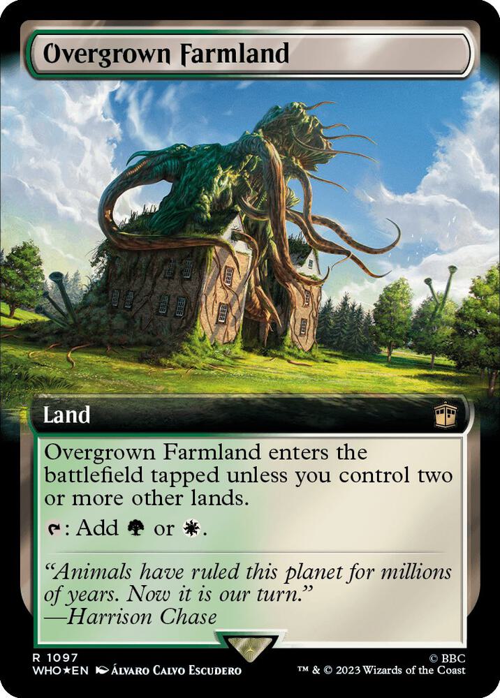 Overgrown Farmland (Extended Art) (Surge Foil) (1097) [Doctor Who] [Extended Art]