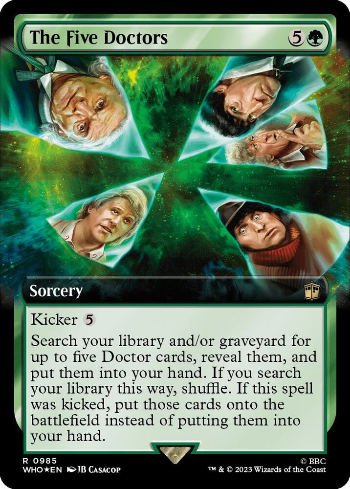 The Five Doctors (Extended Art) (Surge Foil) (985) [Doctor Who] [Extended Art]