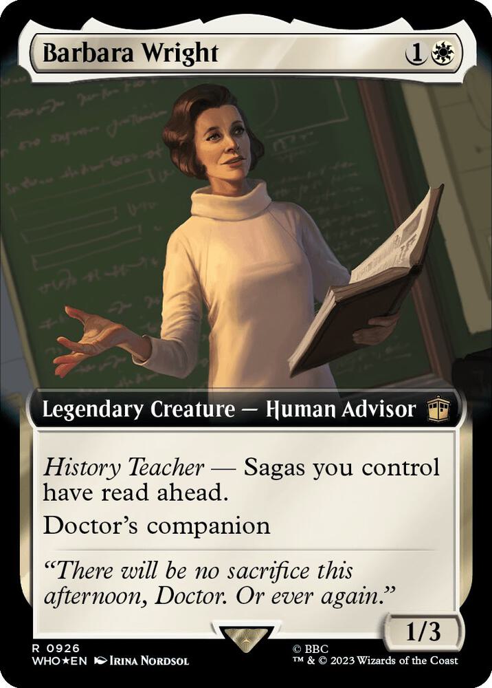 Barbara Wright (Extended Art) (Surge Foil) (926) [Doctor Who] [Extended Art]