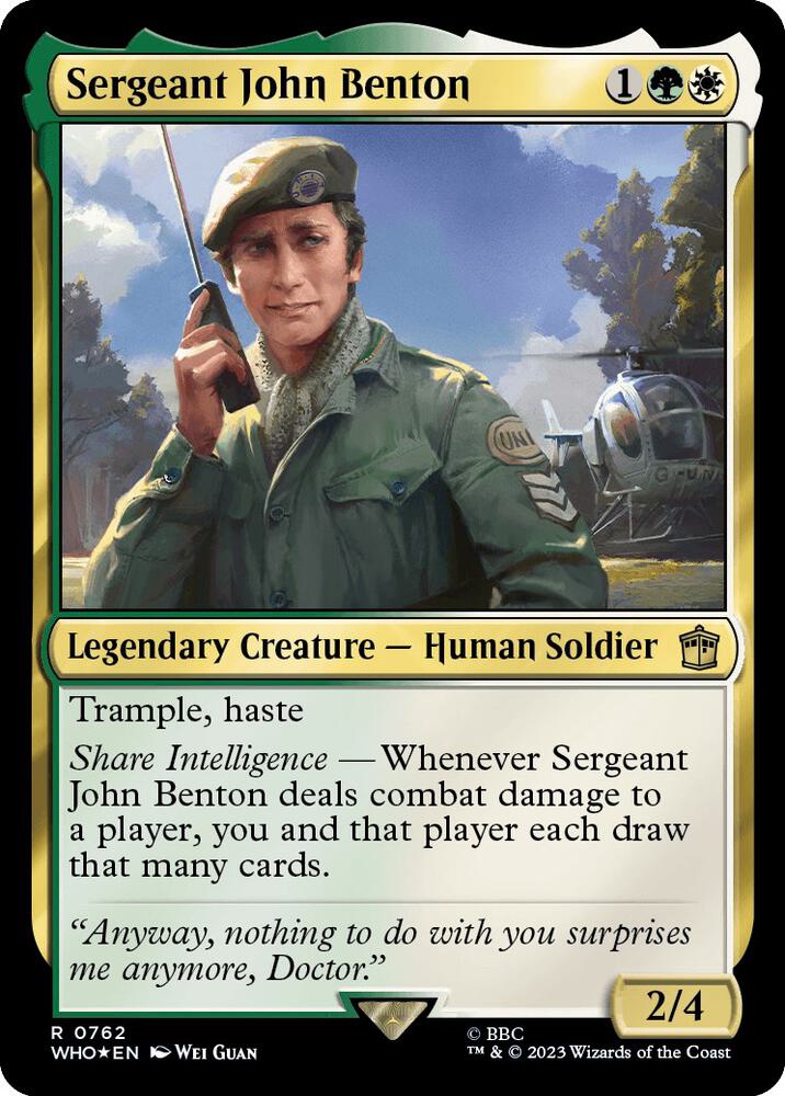 Sergeant John Benton (Surge Foil) (762) [Doctor Who]