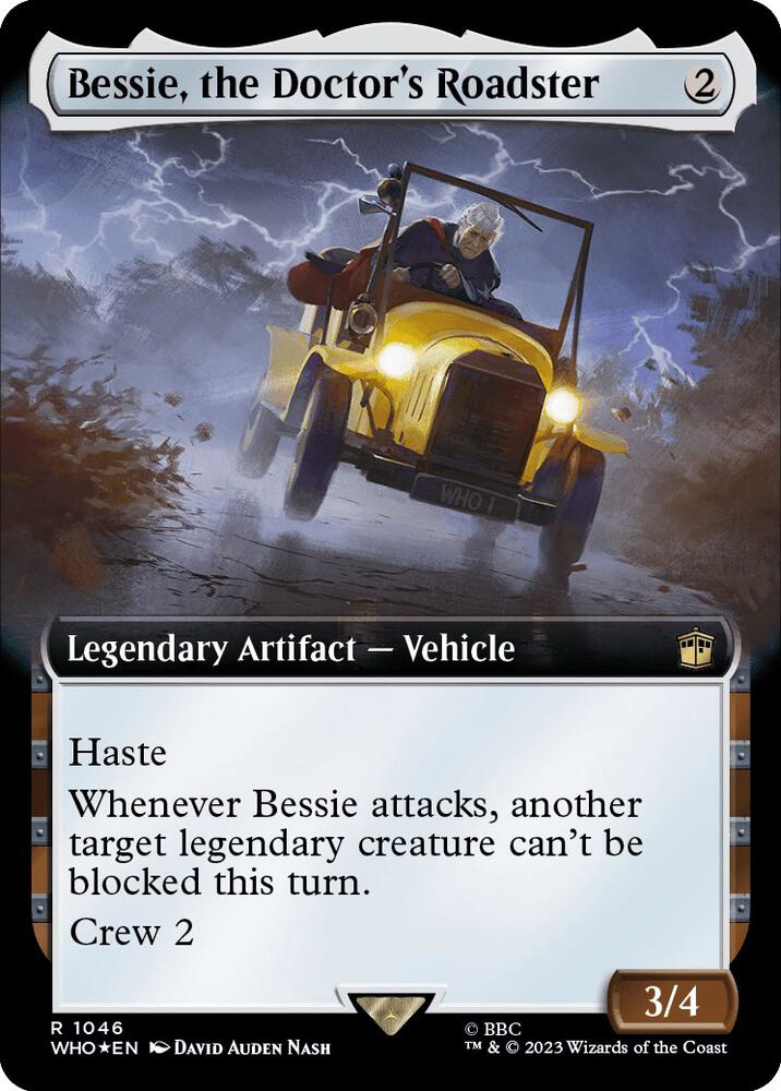 Bessie, the Doctor's Roadster (Extended Art) (Surge Foil) (1046) [Doctor Who] [Extended Art]