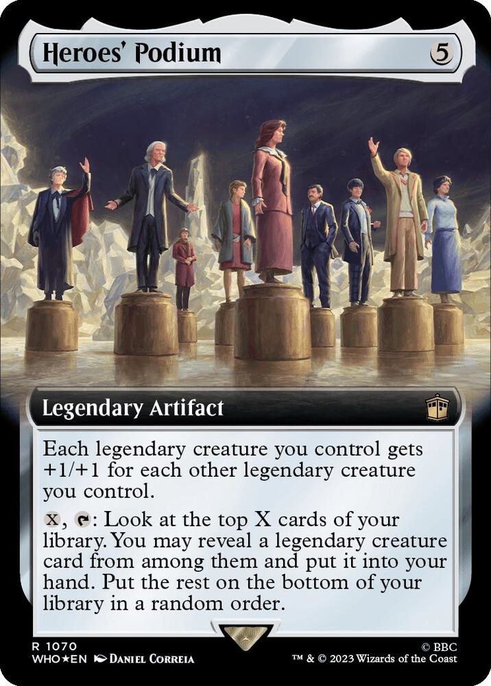 Heroes' Podium (Extended Art) (Surge Foil) (1070) [Doctor Who] [Extended Art]
