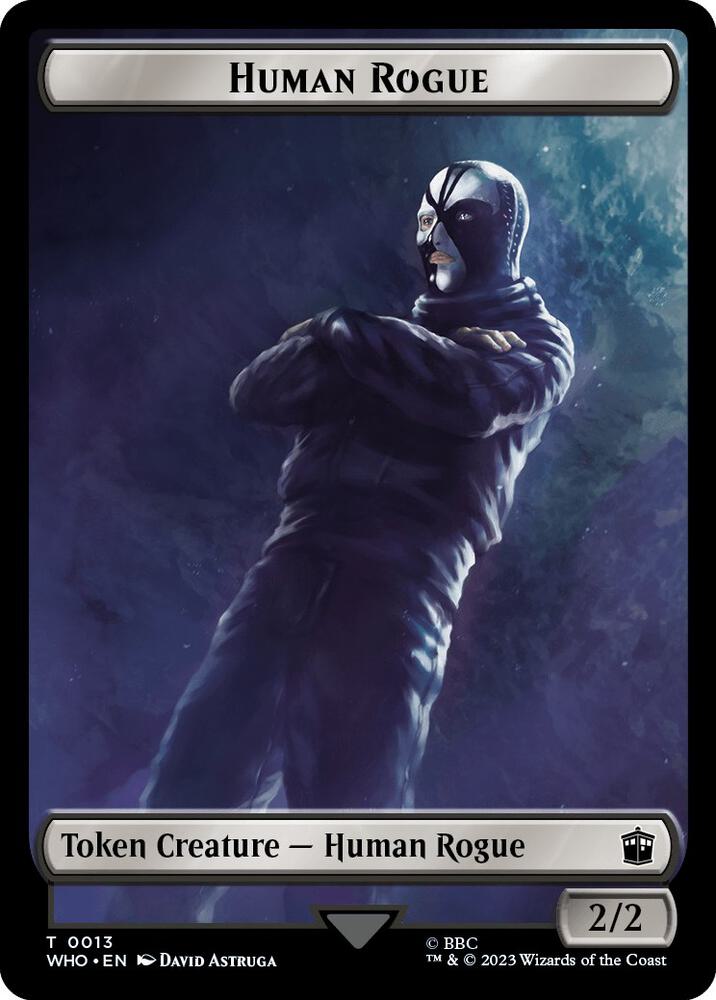 Human Rogue // Clue (0022) Double-Sided Token (13 // 22) [Doctor Who]